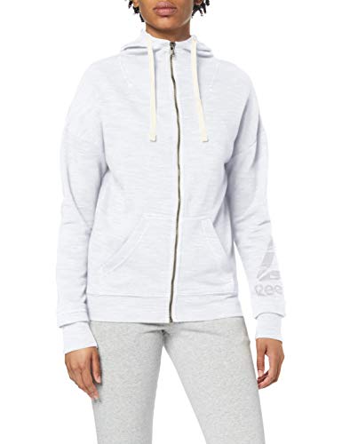 Reebok Te Marble Fullzip Sudadera, Mujer, Blanco, S