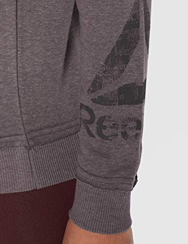 Reebok TE Marble Logo FZ Sudadera, Mujer, Gris (Almost Grey), S