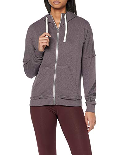 Reebok TE Marble Logo FZ Sudadera, Mujer, Gris (Almost Grey), S