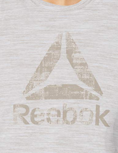 Reebok Te Marble Logo tee Camiseta, Mujer, Multicolor (parchm), M