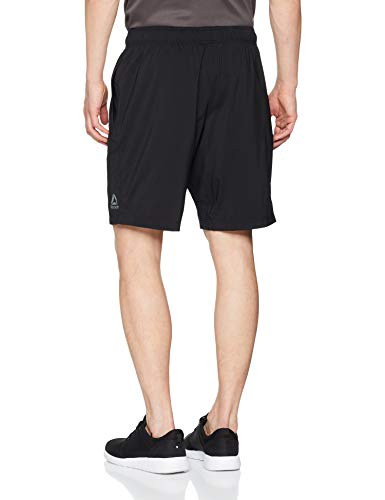 Reebok Te Woven Pantalón Corto, Hombre, Negro, XL