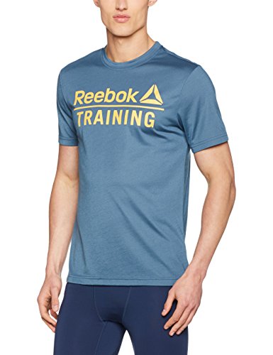 Reebok Training Speedwick Camiseta de Manga Corta, Hombre, Azul (brablu), S