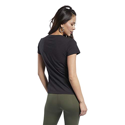 Reebok Training tee Camiseta, Mujer, Negro, XS