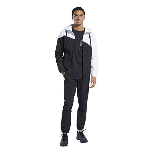 Reebok TS Woven Tracksuit Conjunto Deportivo, Hombre, Blanco/Negro, M