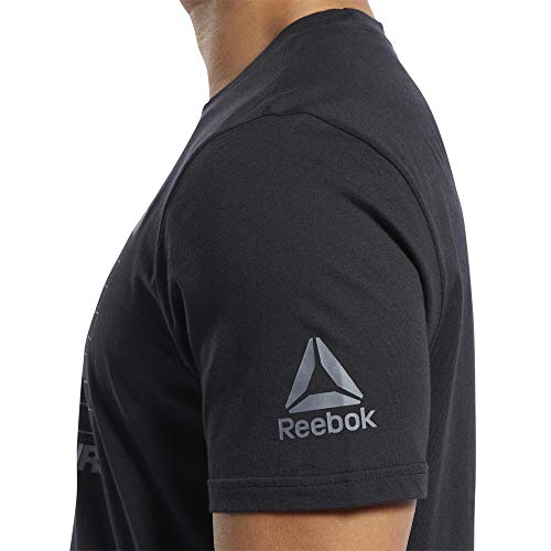 Reebok UFC FG Logo tee Camiseta, Hombre, Negro, M