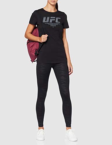 Reebok UFC FG Logo tee Camiseta, Mujer, Negro, XS