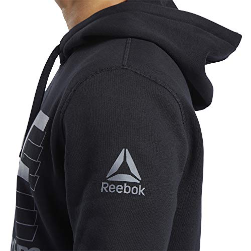 Reebok UFC FG Pullover Hoodie Sudadera, Hombre, Negro, S