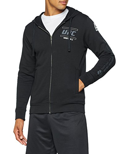 Reebok UFC FG Zip Hoodie Chaqueta, Hombre, Negro (Negro), XL