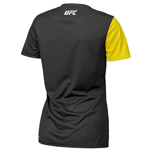 Reebok UFC Fight Kit - Camiseta para mujer, color negro y amarillo, Mujer, color Negro (, tamaño XXS