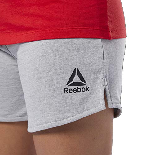 Reebok UFC Fight Week - Pantalón Corto para Mujer, UFC Fight Week - Pantalón Corto, Mujer, Color Cráneo Gris, tamaño Small