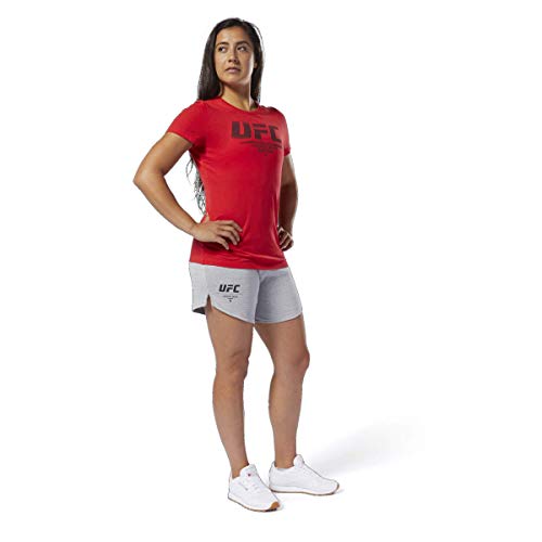 Reebok UFC Fight Week - Pantalón Corto para Mujer, UFC Fight Week - Pantalón Corto, Mujer, Color Cráneo Gris, tamaño Small