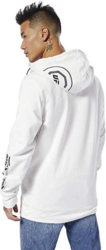 Reebok UFC FK Blank Walkout Hood Sudadera, Hombre, Chalk/Negro, L