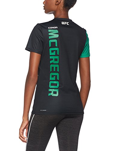 Reebok UFC FK Cmg Jersey Camiseta térmica, Mujer, Negro (Negro/Basgrn), L