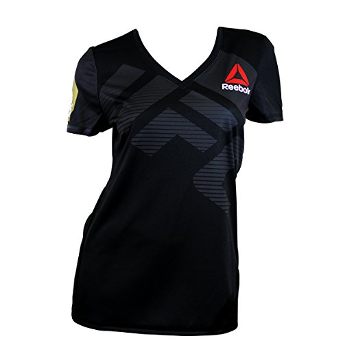 Reebok UFC FK Jjz Jersey Camiseta térmica, Mujer, Negro (Negro/Gravel), S