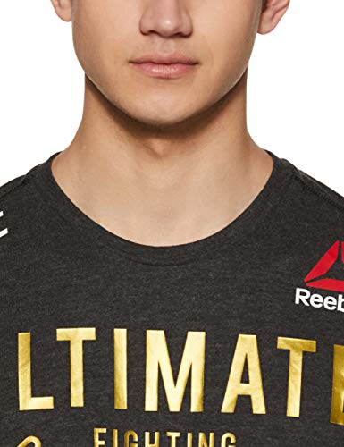 Reebok UFC FK Ultimate Jersey Camiseta, Hombre, Negro/ufcgol, M