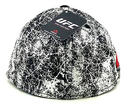 Reebok UFC Nueva MMA Fighters Flex Negro Blanco mármol Era Ajuste Ajustable Sombrero Cap S/M