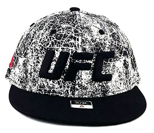 Reebok UFC Nueva MMA Fighters Flex Negro Blanco mármol Era Ajuste Ajustable Sombrero Cap S/M