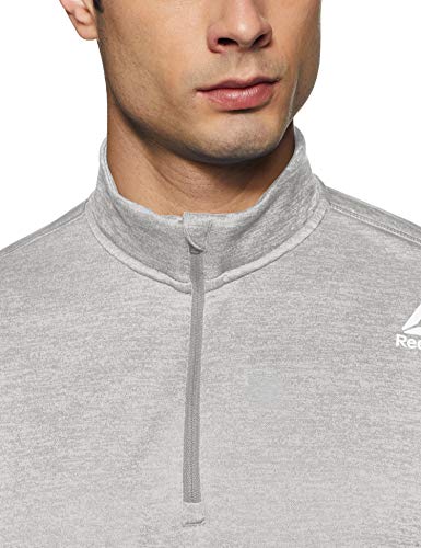 Reebok Us Double Knit 1/4 Zip Chaqueta, Hombre, Gris (brgrin), L