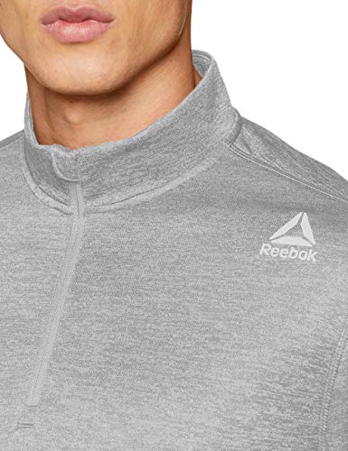 Reebok Us Double Knit 1/4 Zip Chaqueta, Hombre, Gris (brgrin), L