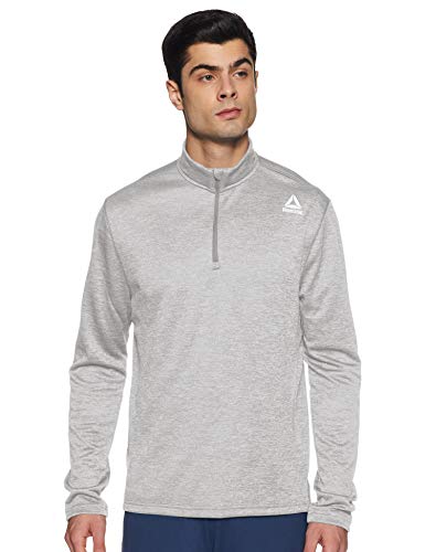 Reebok Us Double Knit 1/4 Zip Chaqueta, Hombre, Gris (brgrin), L