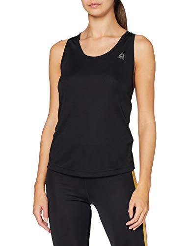 Reebok Us Perform Mesh Tank Camiseta, Mujer, Negro, S