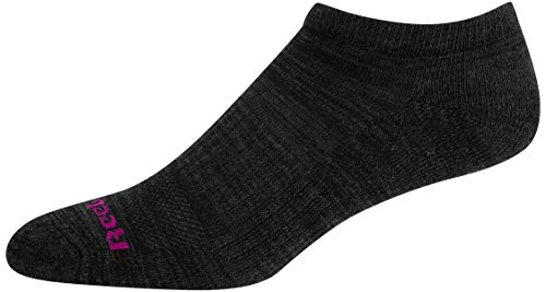 Reebok Women's No-Show Breathable Athletic Low Cut Cushioned Socks (12 Pack) (Grey Collection, Shoe Size: 4-10)