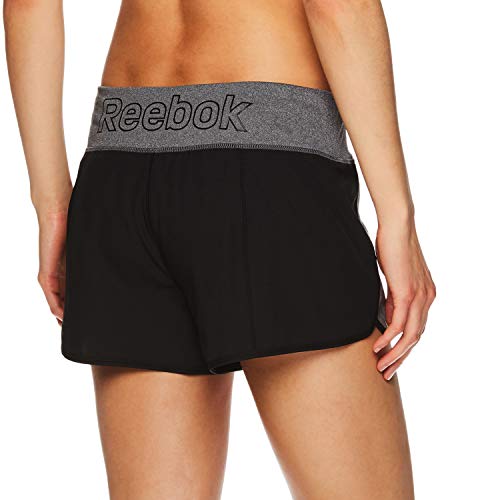 Reebok Women's Running Shorts, Relaxed Fit and Mid-Rise Waist Training Shorts