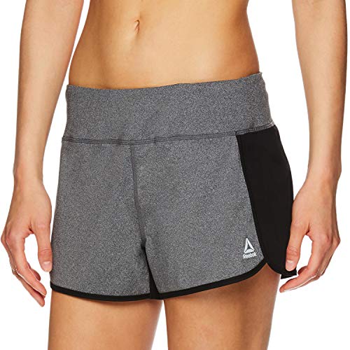 Reebok Women's Running Shorts, Relaxed Fit and Mid-Rise Waist Training Shorts