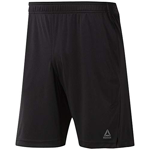 Reebok Wor Comm Knit Short Pantalón Corto, Hombre, Negro, M