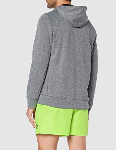 Reebok Wor Mel Dbl Kn FZ Hoodie Sudadera, Hombre, brgrin, M