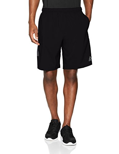 Reebok Wor Woven Pantalones Cortos, Hombre, Negro, S