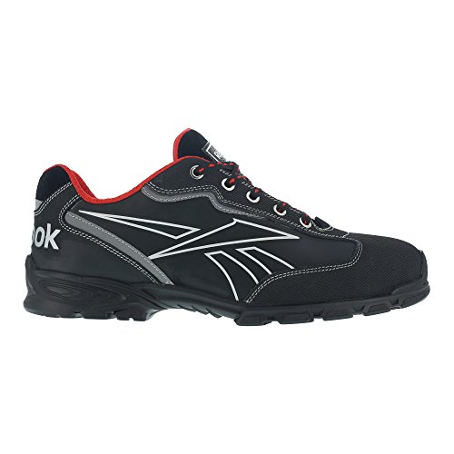 Reebok Work ib1011 S3 40 audaz deporte aluminio Toe zapato de trabajo, impermeable, 40, negro/plata