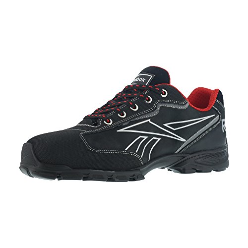 Reebok Work ib1011 S3 40 audaz deporte aluminio Toe zapato de trabajo, impermeable, 40, negro/plata