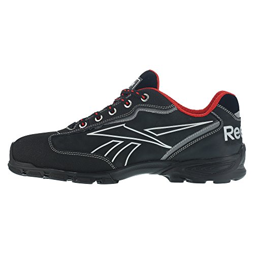 Reebok Work ib1011 S3 40 audaz deporte aluminio Toe zapato de trabajo, impermeable, 40, negro/plata