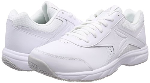 Reebok Work N Cushion 3.0, Zapatillas de Marcha Nórdica para Hombre, Blanco (White/Steel 0), 44.5 EU