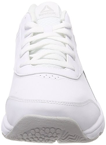 Reebok Work N Cushion 3.0, Zapatillas de Marcha Nórdica para Hombre, Blanco (White/Steel 0), 44.5 EU