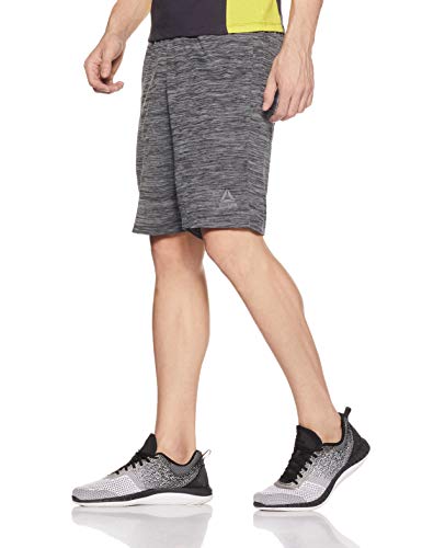 Reebok Workout Ready Knitted Pantalón Corto, Hombre, Gris (Dark Grey Heather), L