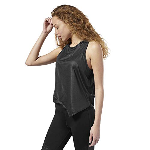 Reebok Y Graphic Tank Camiseta Sin Mangas, Mujer, Black, XS