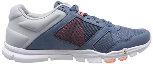 Reebok Yourflex Trainette 10 MT, Zapatillas de Deporte para Mujer, Multicolor (Blue Slate/Cloud Grey/Digital Pink/White 000), 36 EU