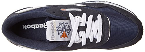 Reebok - Zapatillas clásicas de nailon para mujer, Azul (Equipo clásico azul marino/platino.), 38.5 EU