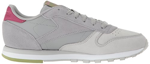 Reebok - Zapatillas clásicas de piel para mujer, cb-tin gris/calavera gris/tw, Gris (Cb-tin gris/gris calavera/Tw), 39.5 EU