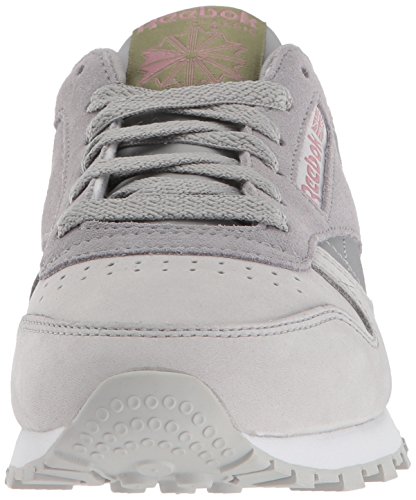 Reebok - Zapatillas clásicas de piel para mujer, cb-tin gris/calavera gris/tw, Gris (Cb-tin gris/gris calavera/Tw), 39.5 EU