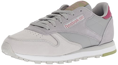 Reebok - Zapatillas clásicas de piel para mujer, cb-tin gris/calavera gris/tw, Gris (Cb-tin gris/gris calavera/Tw), 39.5 EU