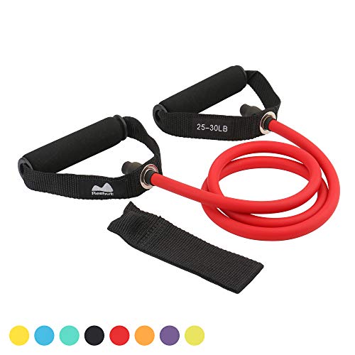 REEHUT Bandas Elásticas de Entrenamiento, Bandas de Resistencia para Fitness Cable de Ejercicio de Entrenamiento para Tonificación Muscular, Equipo de Ejercicio de Estiramientos para Yoga - Rojo