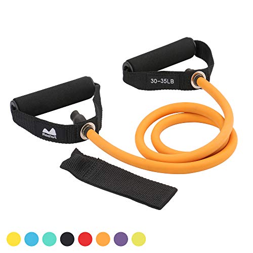 REEHUT Bandas Elásticas de Entrenamiento, Bandas de Resistencia para Fitness Cable de Ejercicio de Entrenamiento para Tonificación Muscular, Equipo de Ejercicio de Estiramientos para Yoga - Naranja