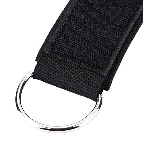 REEHUT Correa de Tobillo Acolchada con Hebilla de Nylon Ajustable Tobillera Deportiva para Máquina de Cable con Hebilla Metal D-Anillos para Ejercicios de Estiramiento Fitness Pilates 1 pc