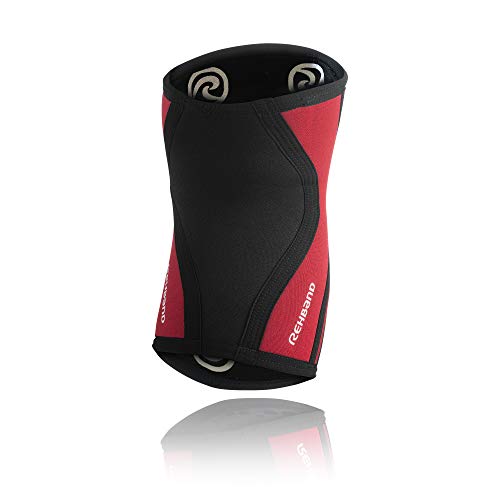 Rehband 105236 Rodillera atlética - Rodilleras (Negro, Rojo, Neopreno, Estireno-butadieno (SBR))