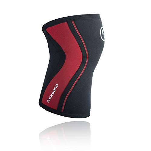 Rehband 105236 Rodillera atlética - Rodilleras (Negro, Rojo, Neopreno, Estireno-butadieno (SBR))