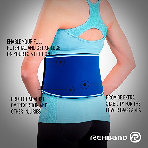 Rehband 7082-03-4 - Faja de compresión (Talla L, Neopreno), Color Azul