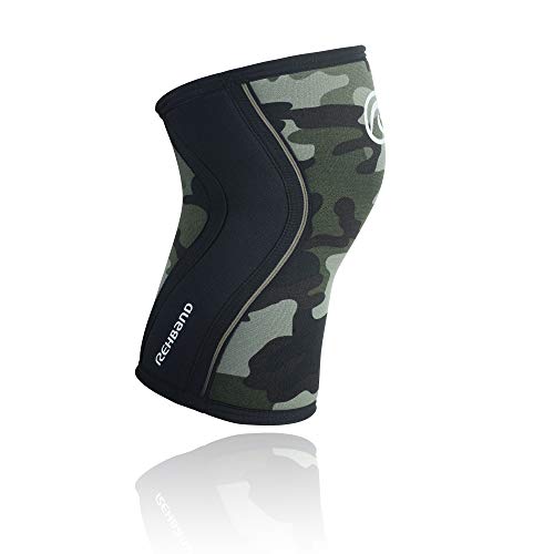 Rehband Kniebandage Neopren 5 mm - Rodillera de voleibol, Camuflaje, L